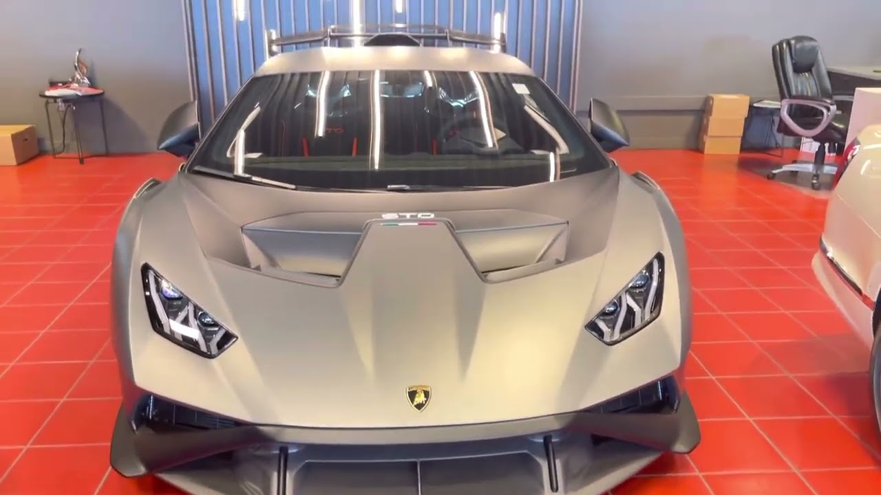 Rare 2023 Lamborghini Huracan STO in Grigio Titans Matte paint and full livery- amazing!