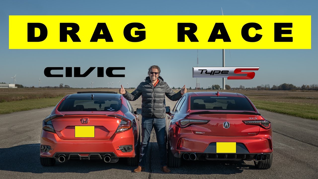 Acura TLX Type S 2022 года против тюнингованного Honda Civic 1.5T CVT, семейная вражда. Гонка Dra...