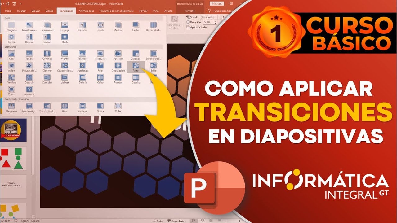 TRANSICIONES DE DIAPOSITIVAS EN POWER POINT | Curso Básico