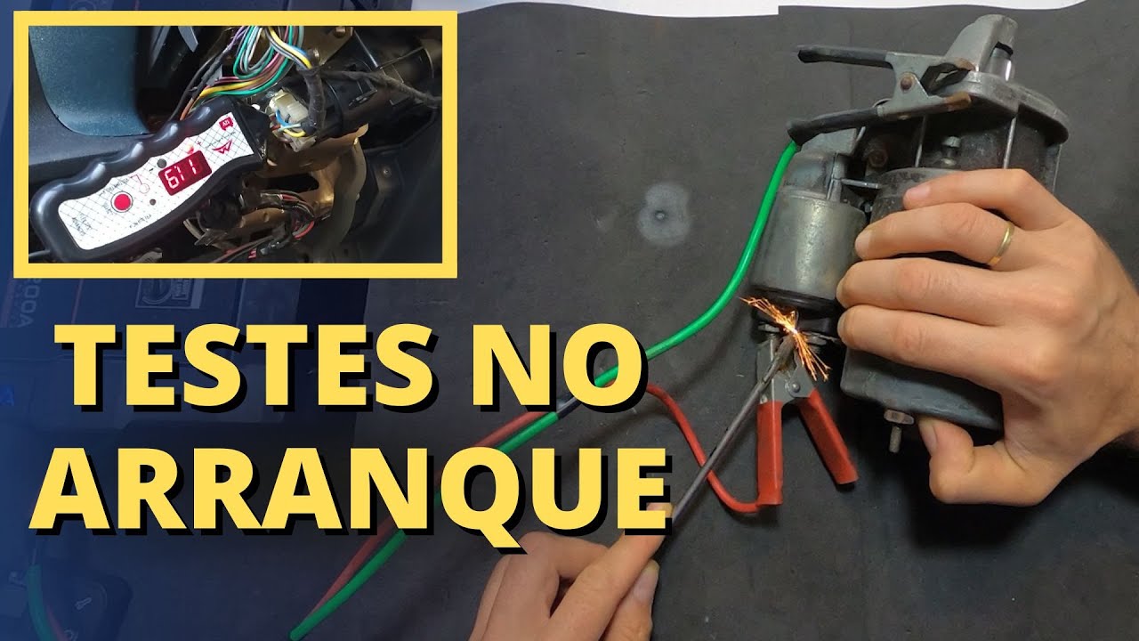 Testes no Sistema de ARRANQUE MOTOR DE PARTIDA e COMUTADOR ; UPMOTORS