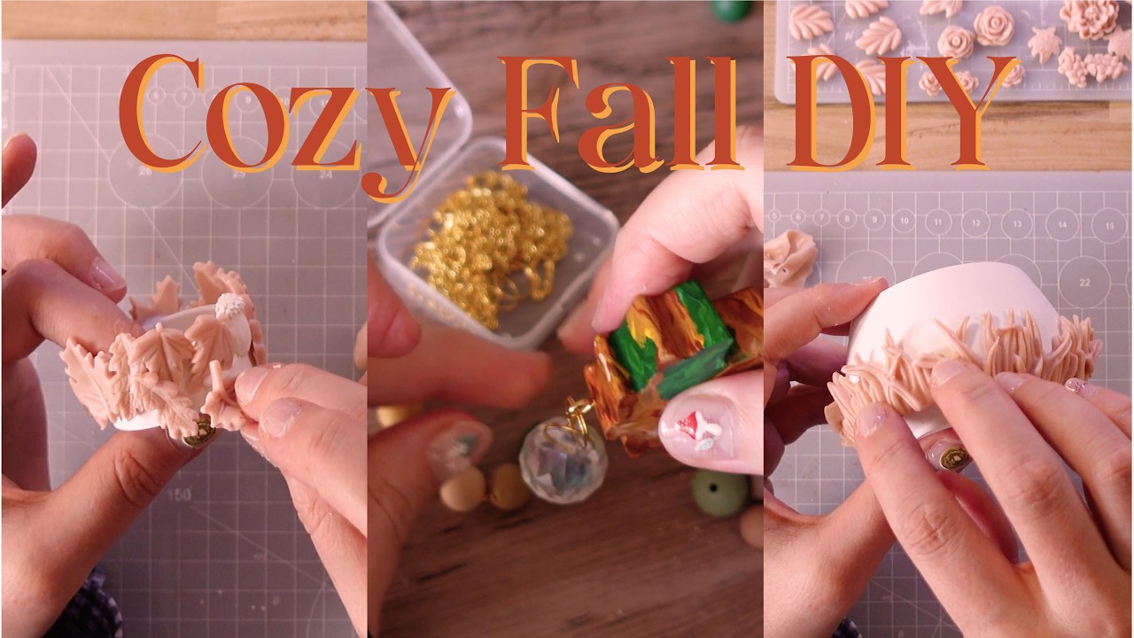 How to make Fall Decor | Clay on Plaster & HIMI Gouache