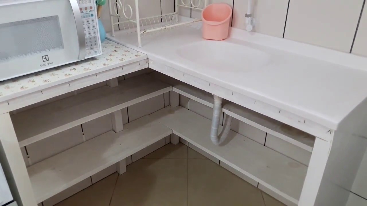 Como fiz a estrutura da pia da cozinha...