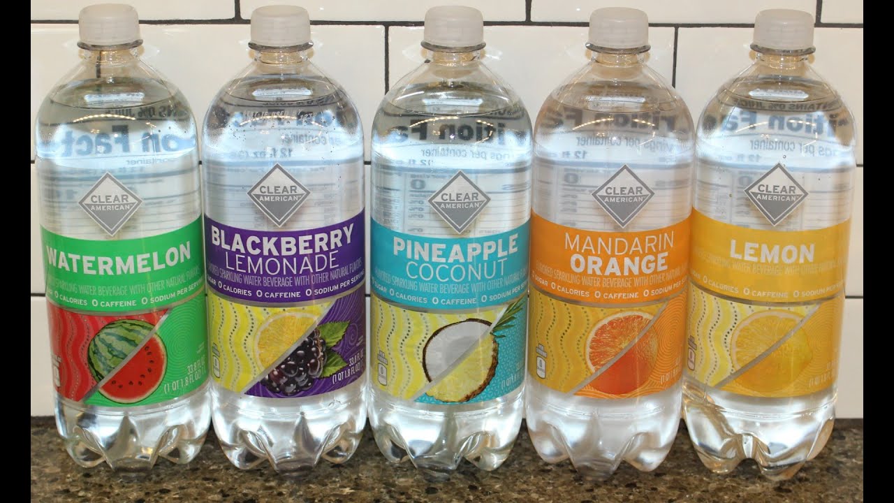 Clear American (Walmart): Watermelon, Blackberry Lemonade, Pineapple Coconut, Mandarin Orange, Lemon