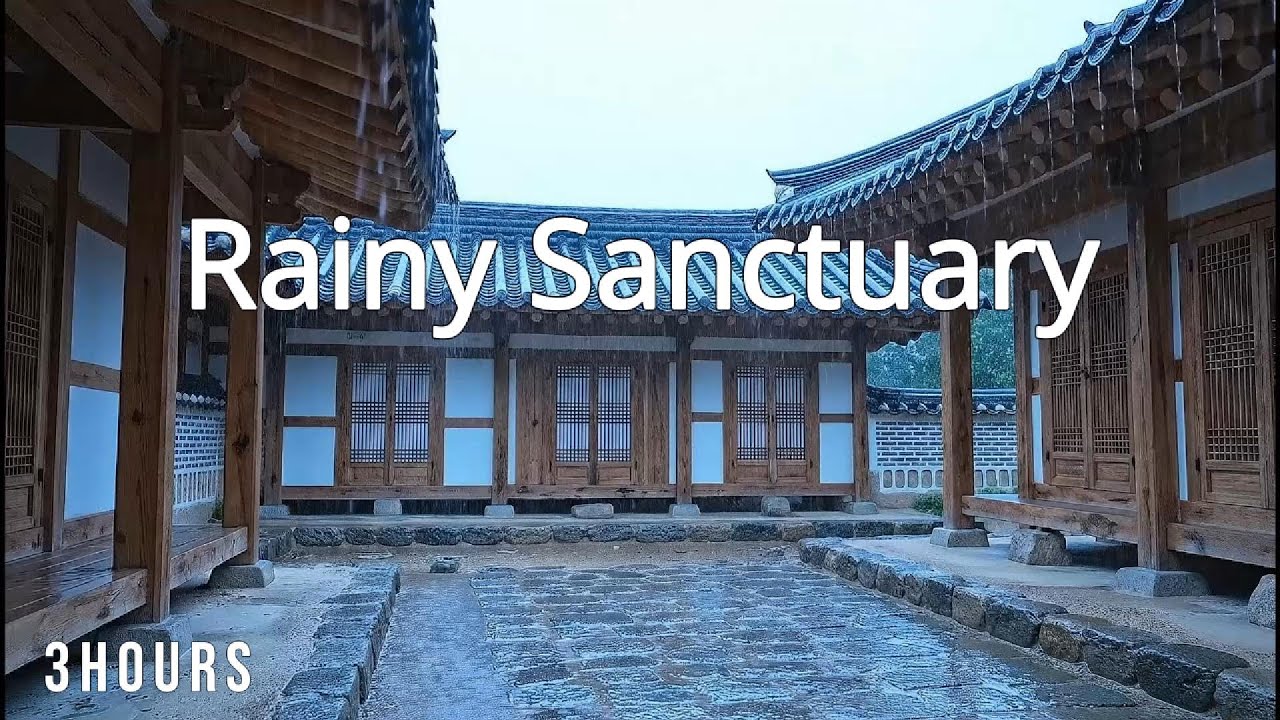 3 HOUR CODING & READING RAIN 🎧 | Hanok Study Flow, Block Noise & Concentrate
