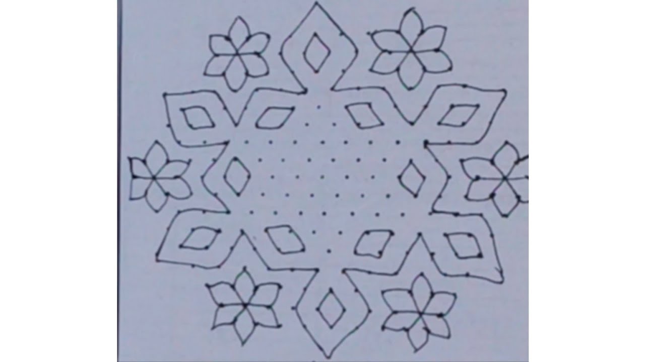 17*9 dots rangoli designes 2025🌻🌺              simple & festival rangoli designes🌺🌺🌺
