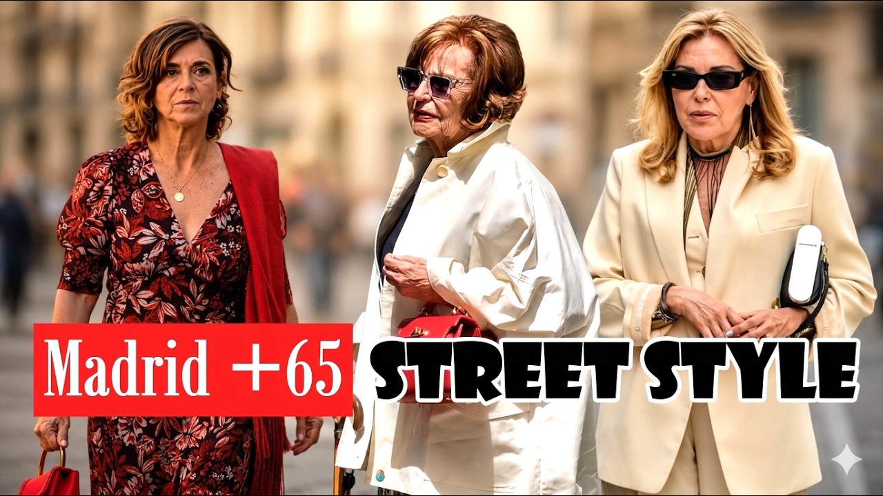 What Women Are Wearing in Madrid Spring Over 65 | Elegant & Confidence (4K)