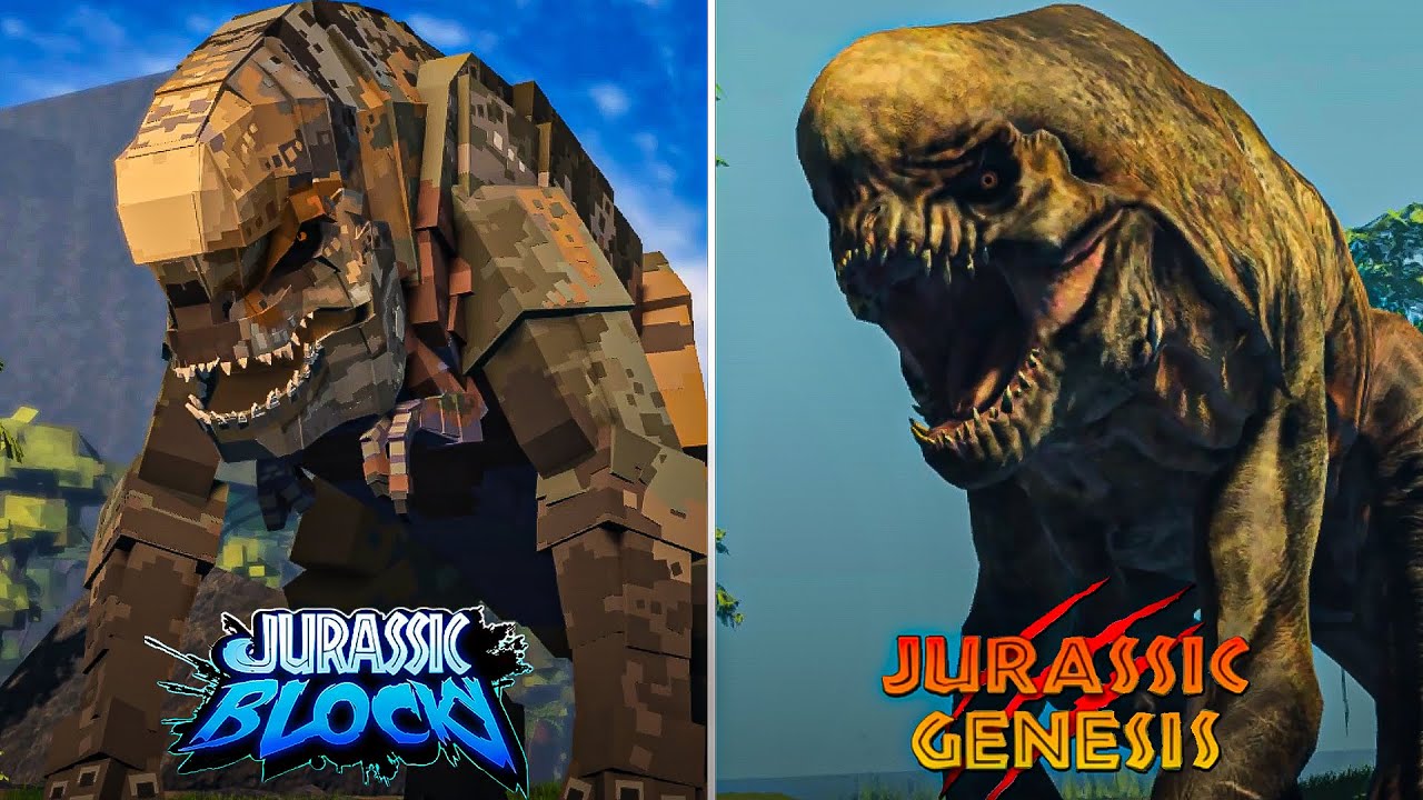 Jurassic Blocky vs Jurassic Genesis Model Comparison | D-Rex!