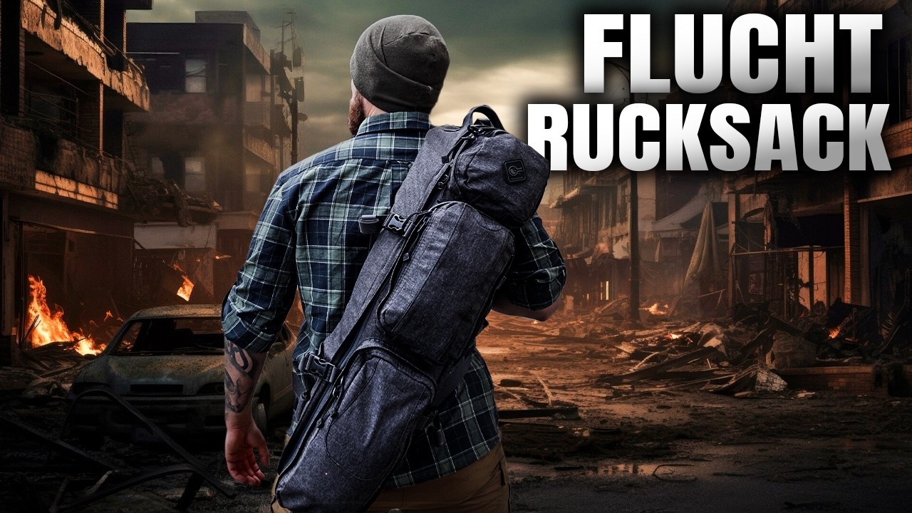 EDC Rucksack f&uuml;r die Flucht! Krisenvorsorge, GRAY MAN, Manhunt, Bug out Bag | KUNI