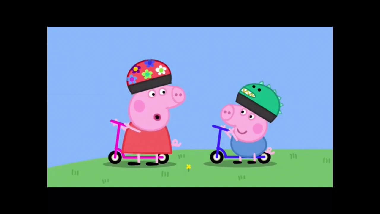 Peppa pig roasting her family