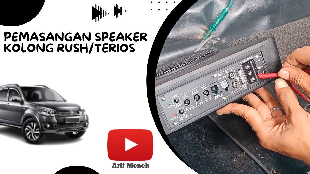 Tutorial Cara Pasang Speaker Subwoofer Kolong All new Terios/Rush ala @Arif meneh
