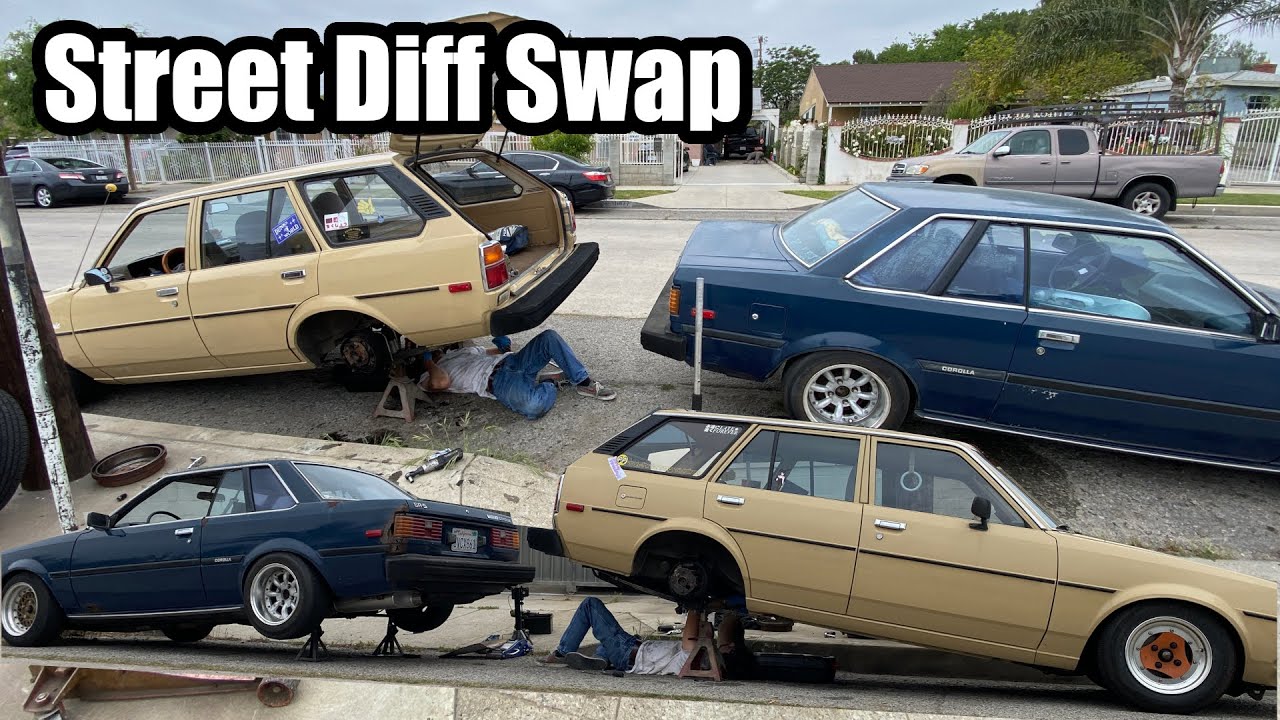 Trading Parts on the Street, Welded Diff to Open Diff KE70 TE72 AE71 corolla