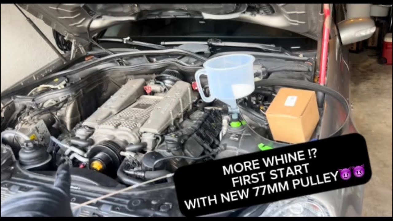 E55 AMG PROJECT: INSTALLING 77MM PULLEY & DOWNLOADING NEW TUNE | Episode 3