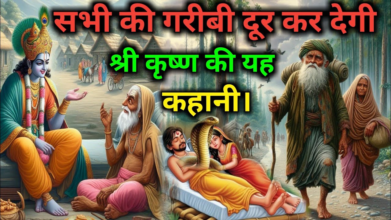 श्री कृष्ण की ये कहानी आपको अमीर बना देगी। Gareebi door kaise karen? #krishnavideo  #motivational