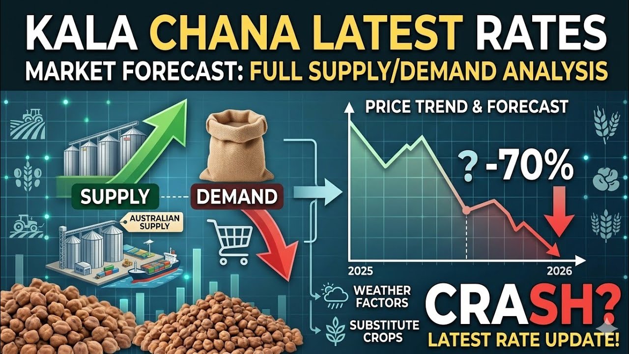 Kala Chana Latest Rates & Market Forecast: Full Supply/Demand Analysis