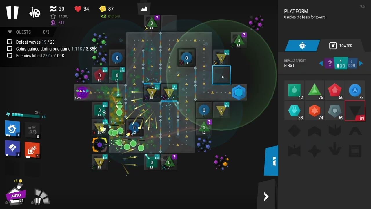 Infinitode 2 - Let's Play - level 3.34- 3 stars