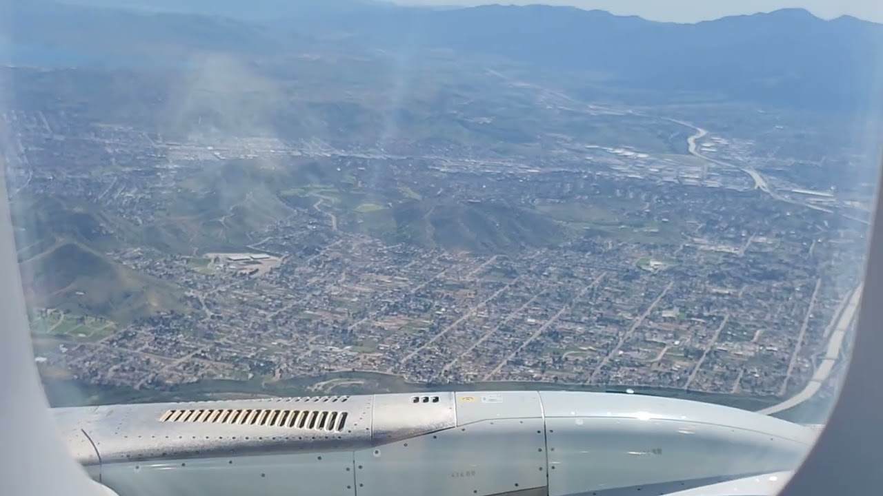 Approaching & Landing to Ontario from Las Vegas 45 min. flight. 030826