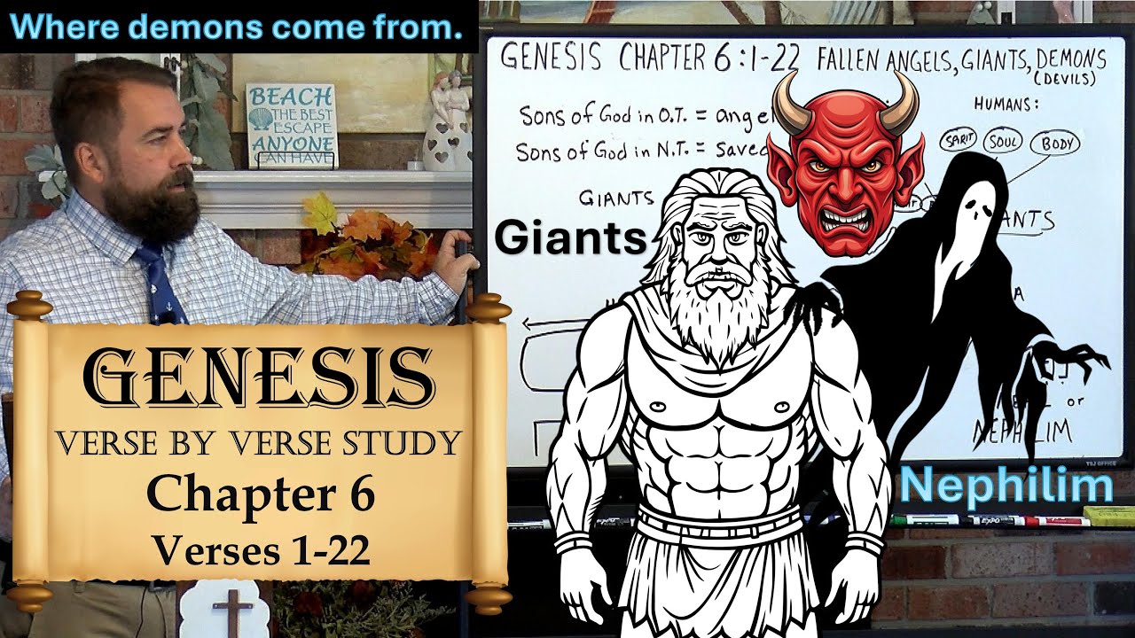 Genesis 6:1 to 22 Fallen Angels Giants Nephilim and Demons or Devils #nephilim #biblestudy #giants