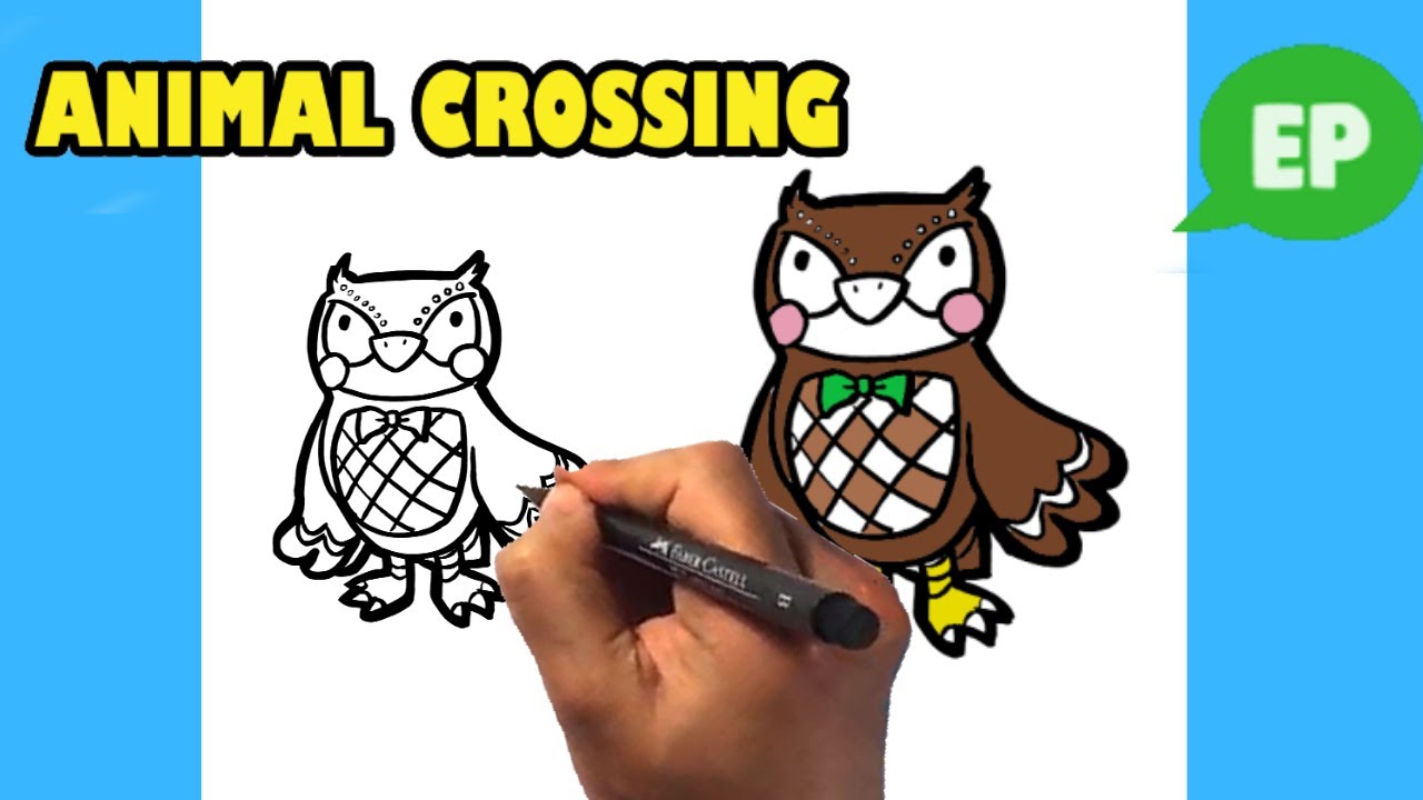 How to Draw Animal Crossing - New Horizons - Blathers