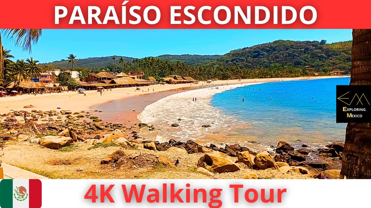 PLAYA CHACALA Paraíso Escondido 4K Walking Tour | Nayarit 🇲🇽