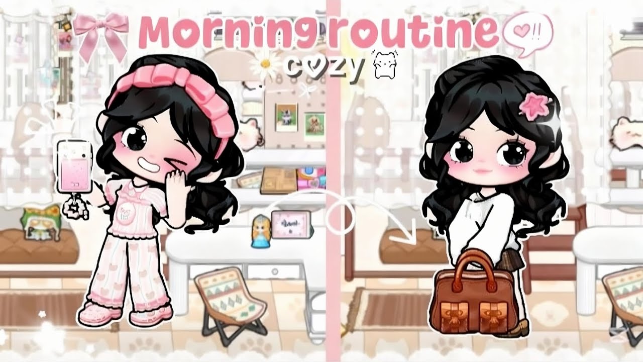 Morning routine 💖✨🫶🏻🎀|Game World| _ asmr 💗 #gameworld 