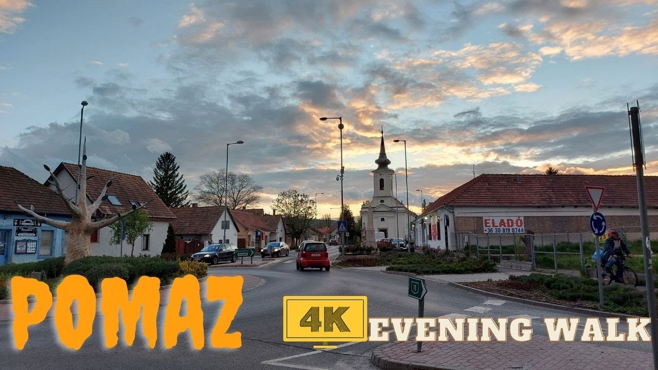 Pomaz: spring, flowers, sunset and peace