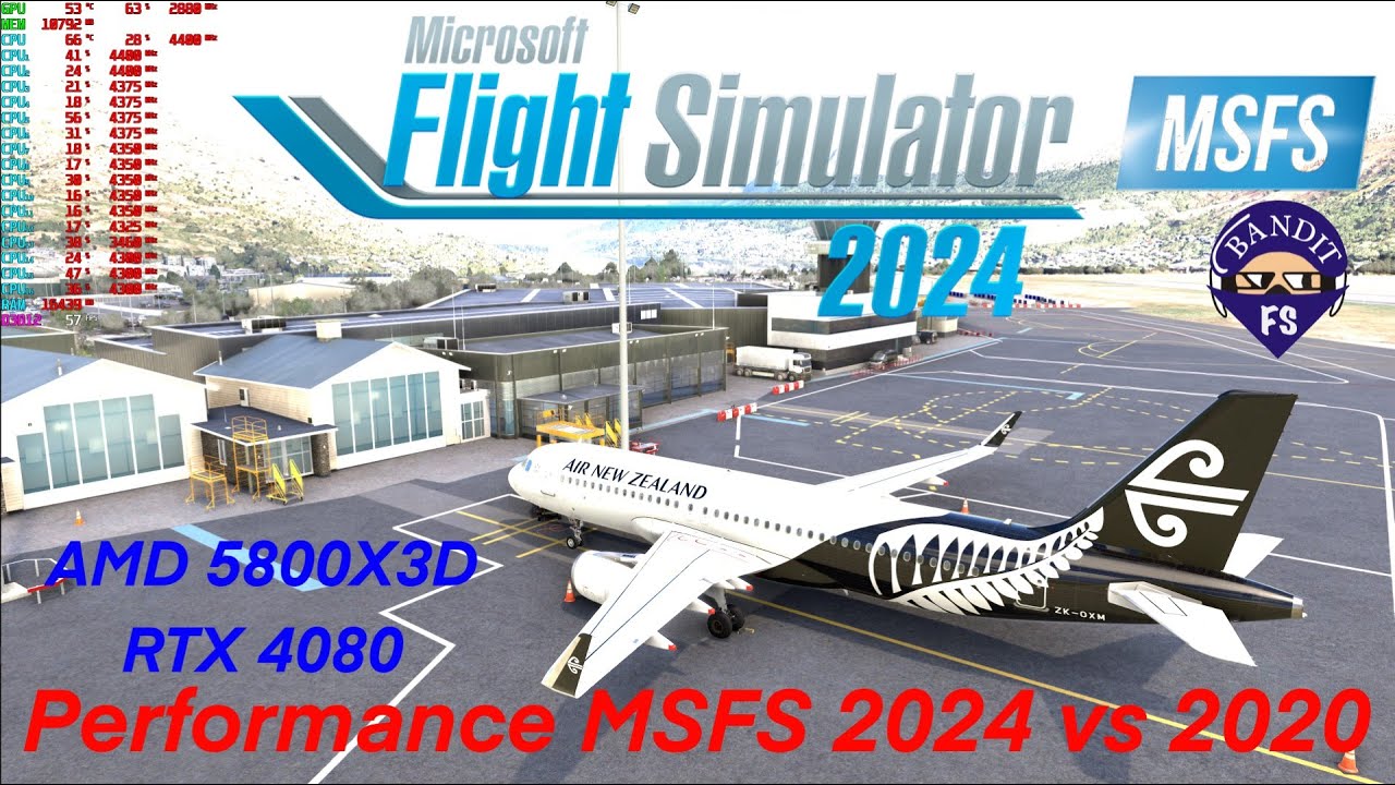MSFS 2024 Performance vs MSFS 2020 in 4K / AMD 5800X3D / RTX 4080 Super /
