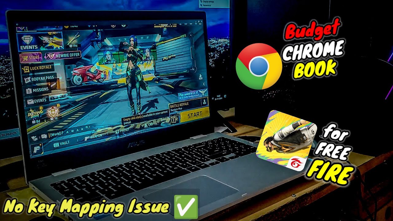Asus Chromebook n4500 Free Fire Test | Intel Celeron Dual Core