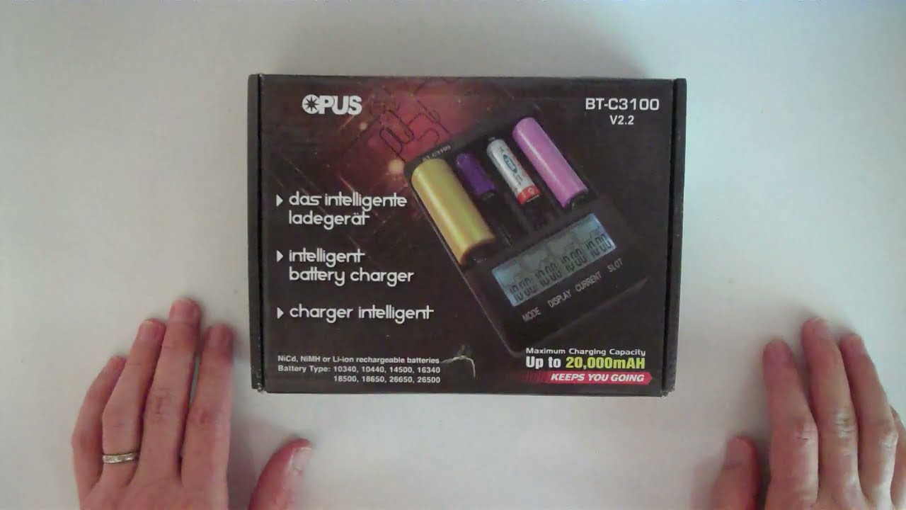 Opus BT c3100 v2.2  4 slot battery charger / capacity tester operation demo
