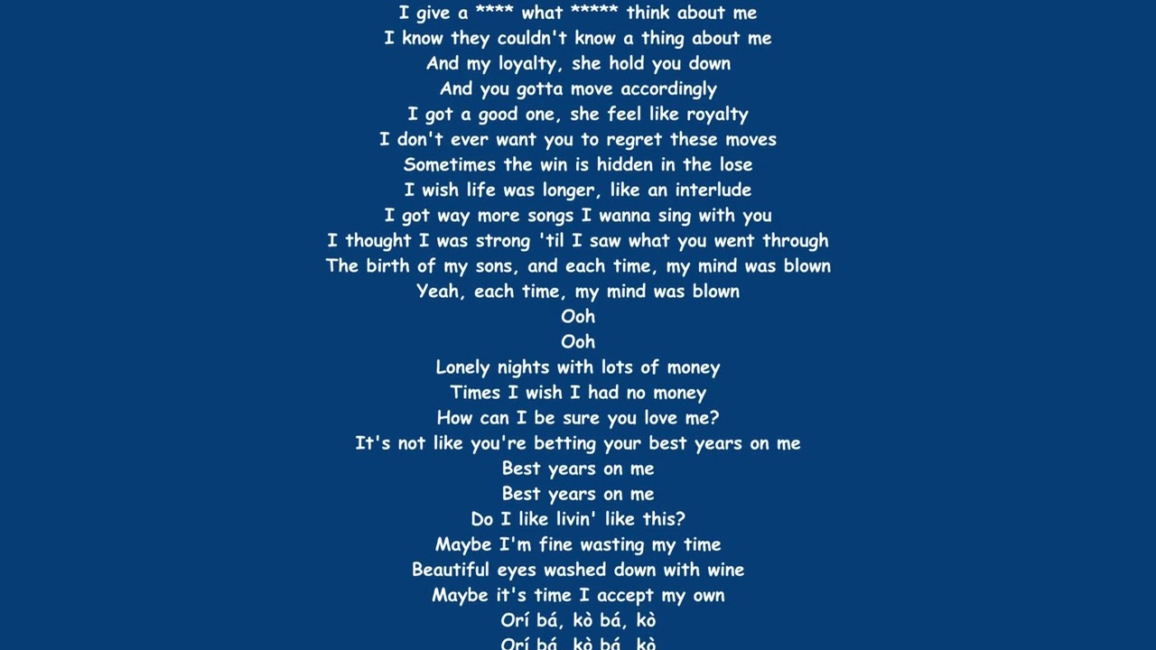 J. Cole - Only You (Lyrics in The Style of the Late 2000s)
