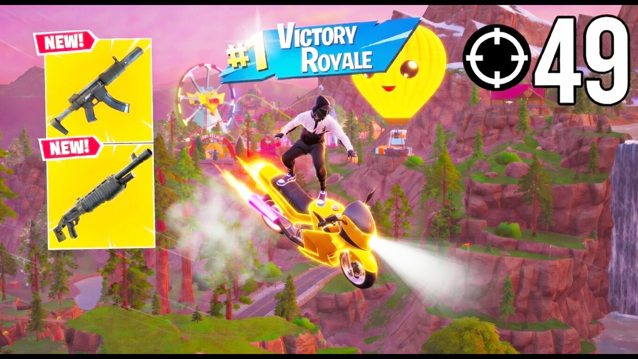 49 Eliminations Fortnite NEW UPDATE Zero Build Gameplay Wins (Chapter 7 Season 1)
