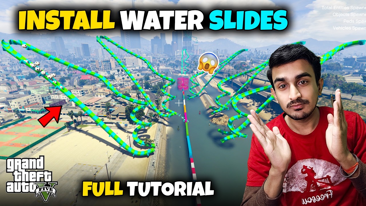 How To Install Water Slides in GTA 5 | Water Slides Mod In GTA 5 | GTA 5 Mods