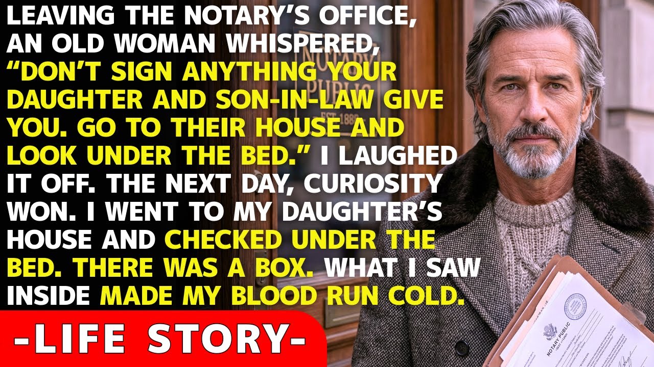 As I Left the Notary’s Office, An Old Woman Whispered, “Don’t Sign Anything Your Daughter Gives You”