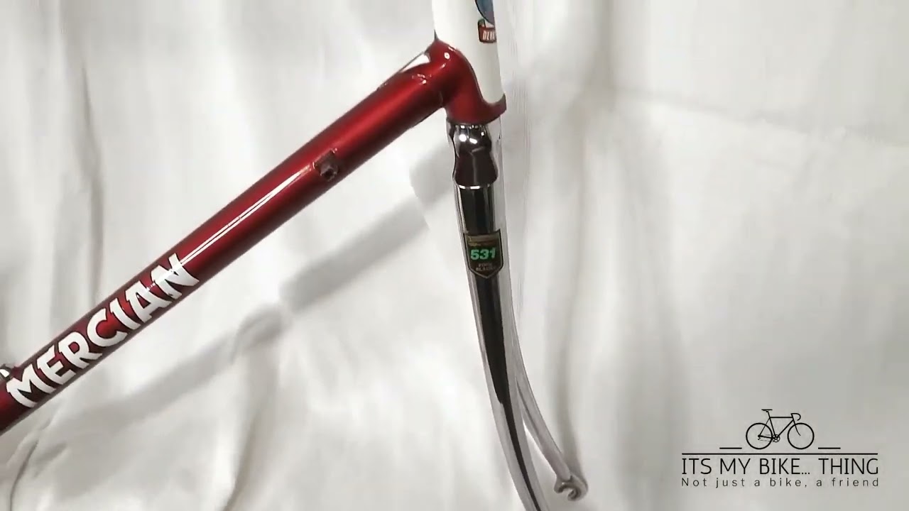 Mercian Bike Frame & Fork, Reynolds 531, King of Mercia, 55cm, Ruby Red Steel