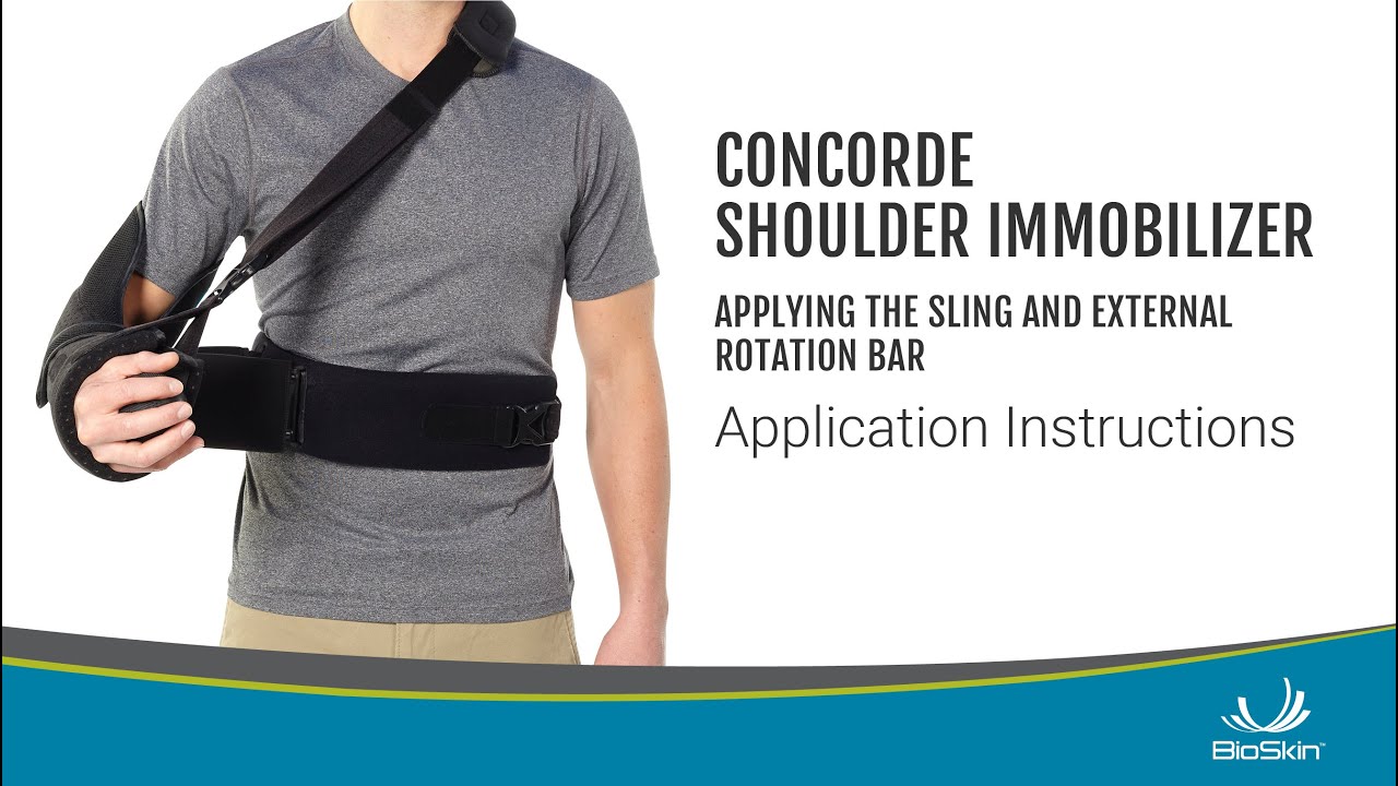 Concorde Shoulder Immobilizer – Sling and External Rotation Bar – Application Instructions