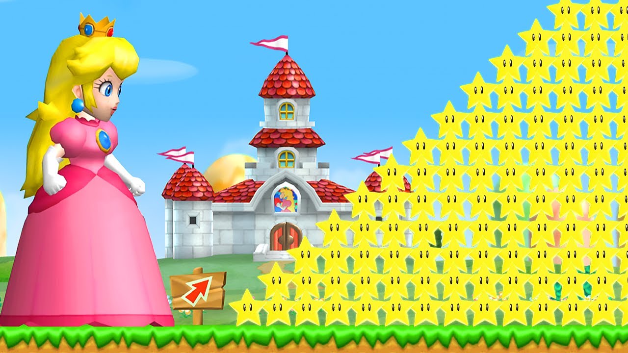 Can Mega Peach collect 999 Super Stars in New Super Mario Bros. Wii?