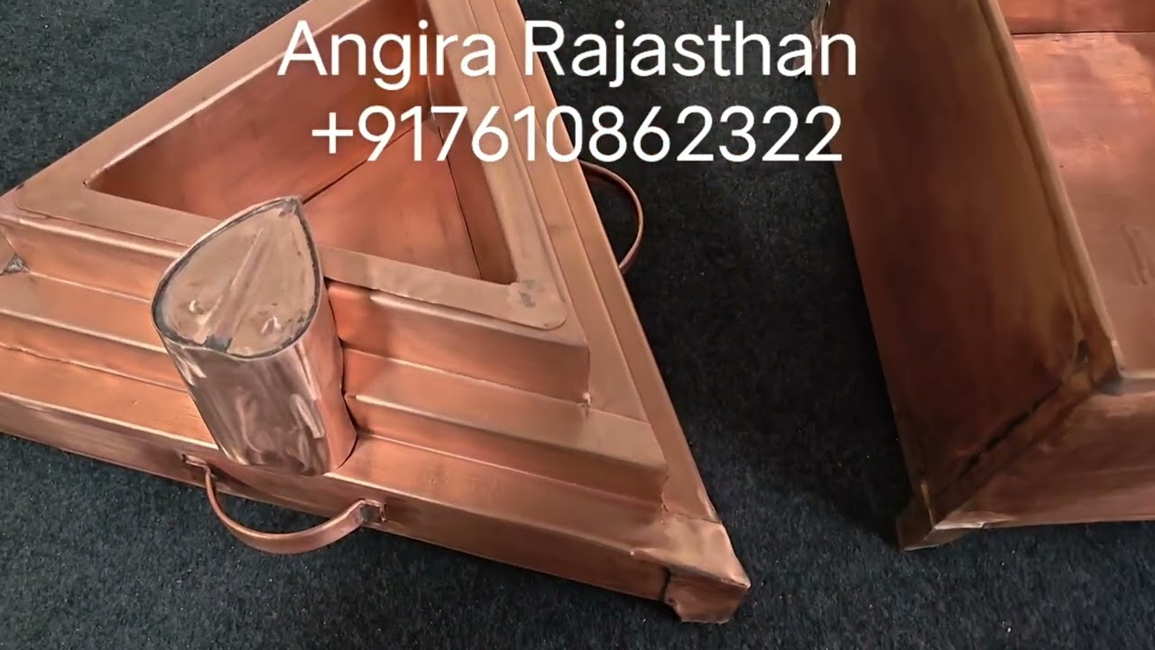 Handmade triangle hawan kund, 24 inch square hawan kund