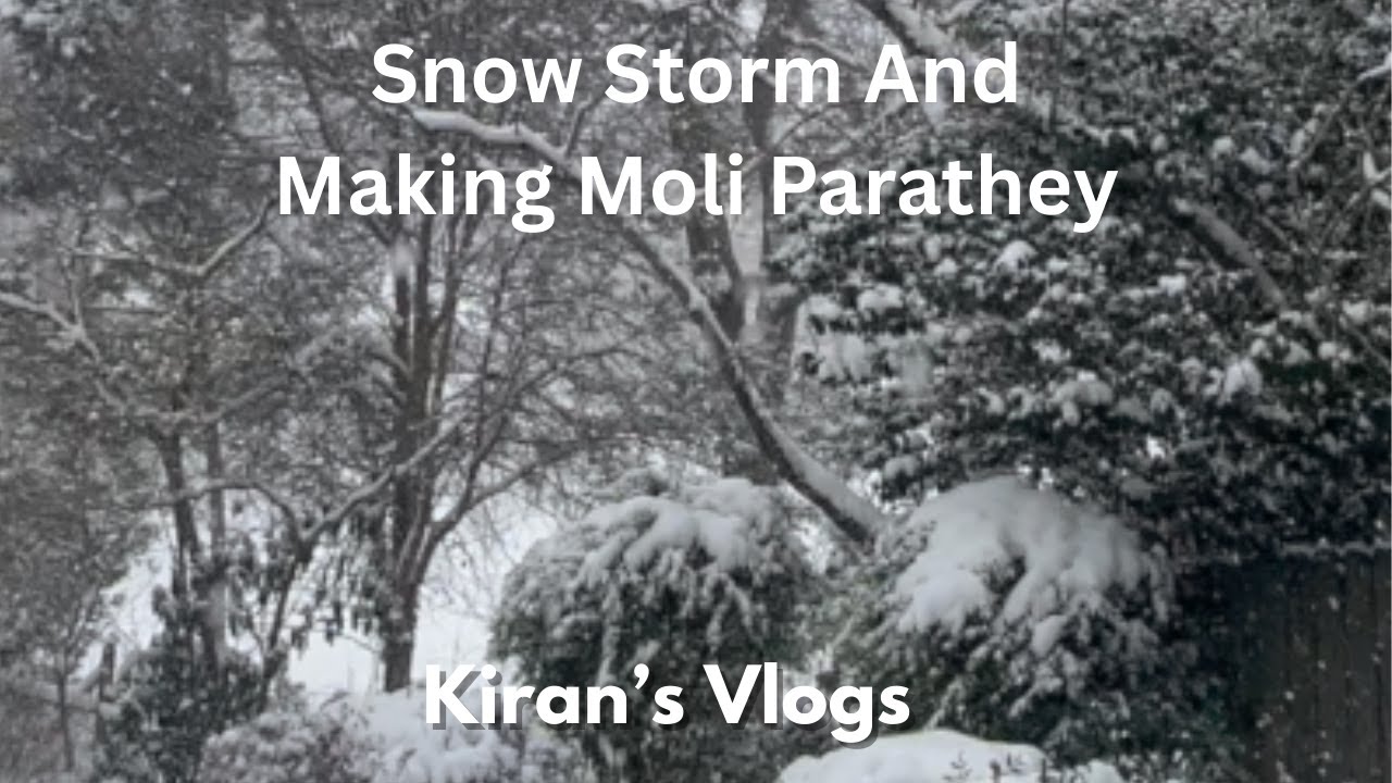 Snow Storm And Making Moli Ke Parathey | Pakistani Mom In USA