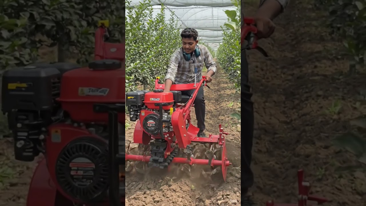 Walking tractor rear seat Orchard Greenhouse Management Rotary Tiller Four-wheel
