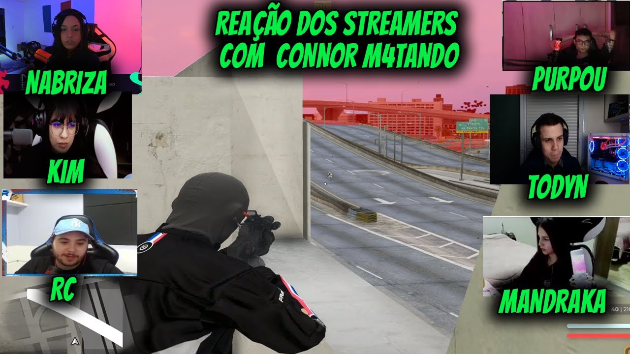 REAÇÃO DOS STREAMERS  COM  CONNOR M4TANDO