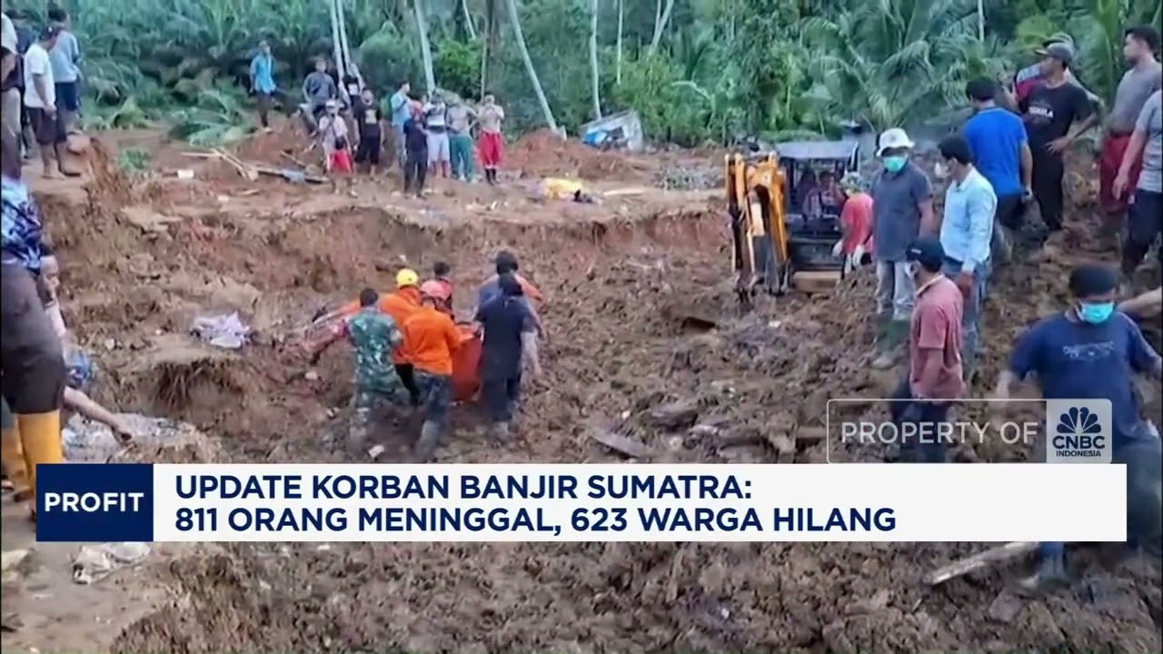 Update Korban Banjir Sumatra: 811 Orang Meninggal, 623 Warga Hilang