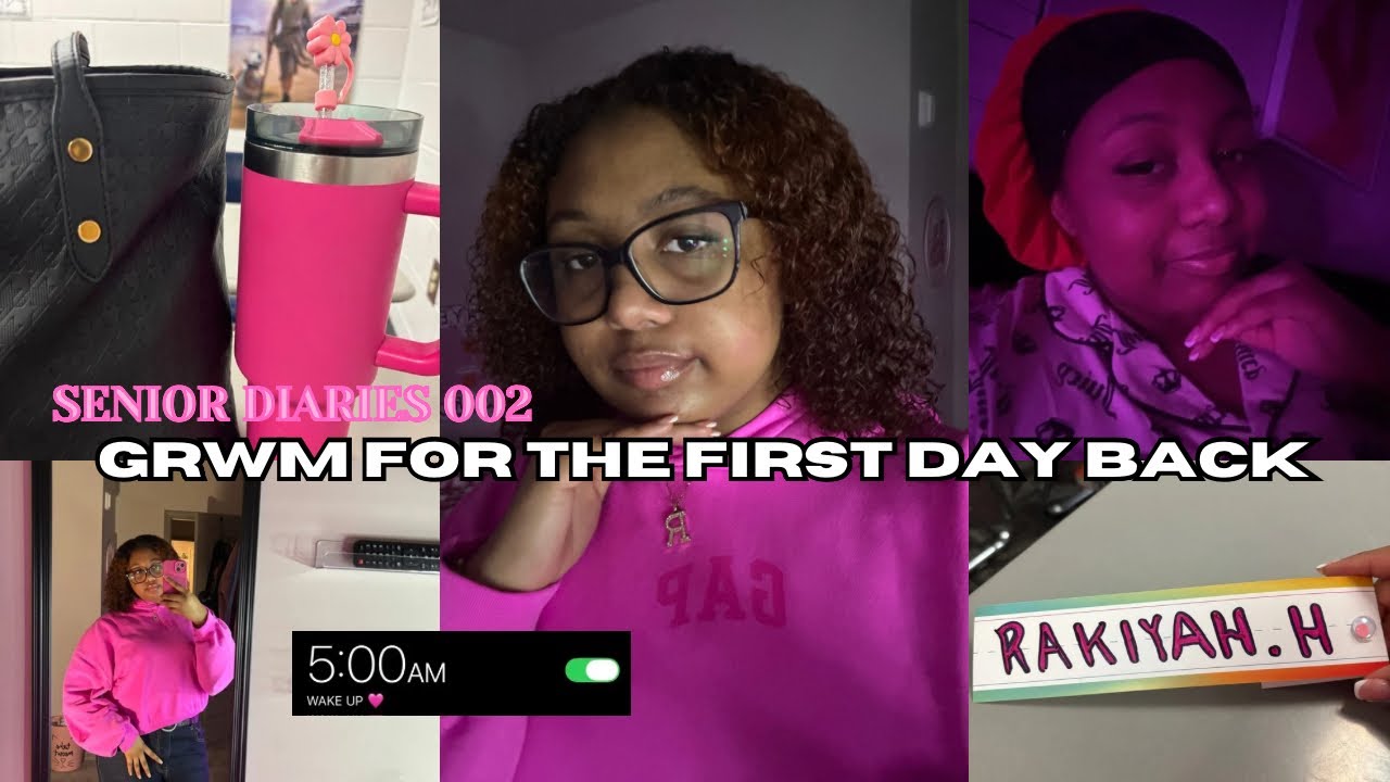 SENIOR DIARIES 002: grwm for the first day back to school | ootd, skincare, grwm, etc 