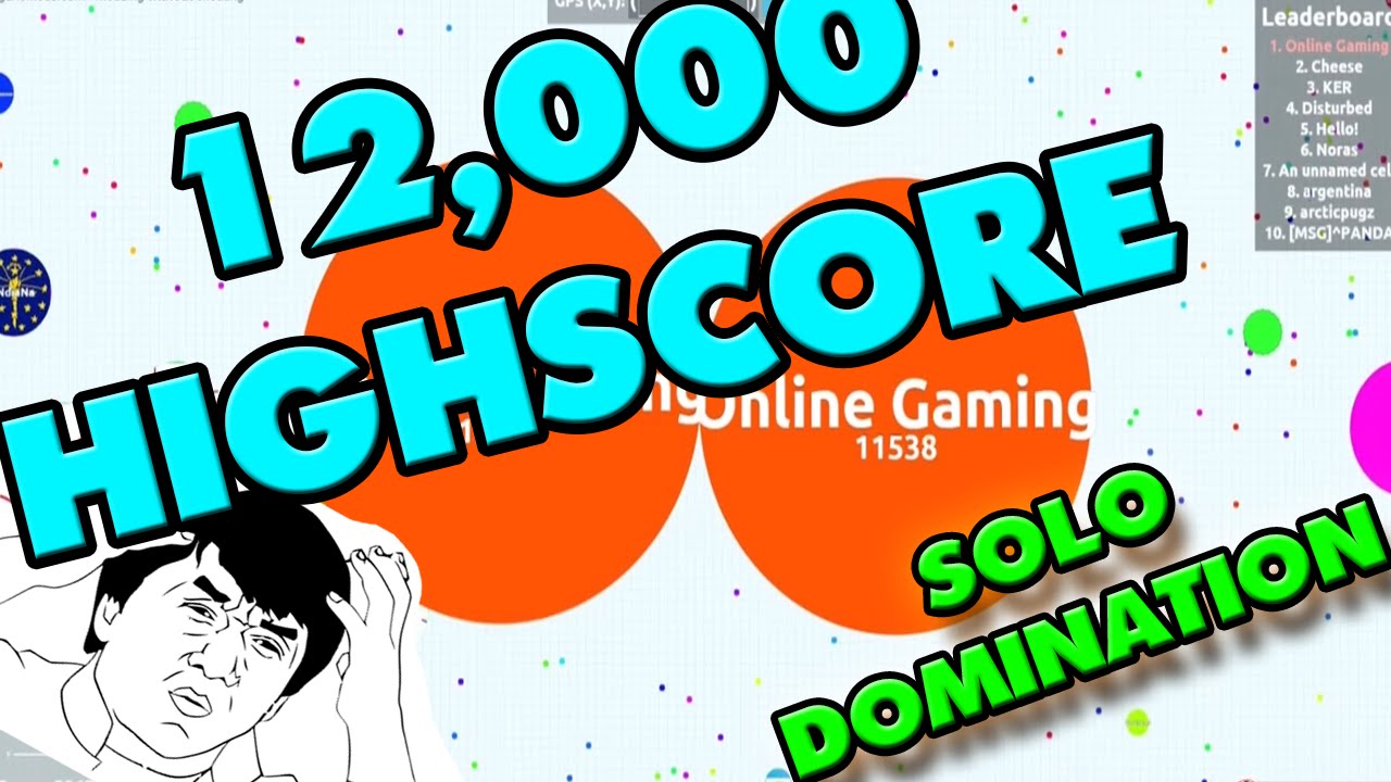 Agar.io // Solo Domination // 12000 Agario Highscore
