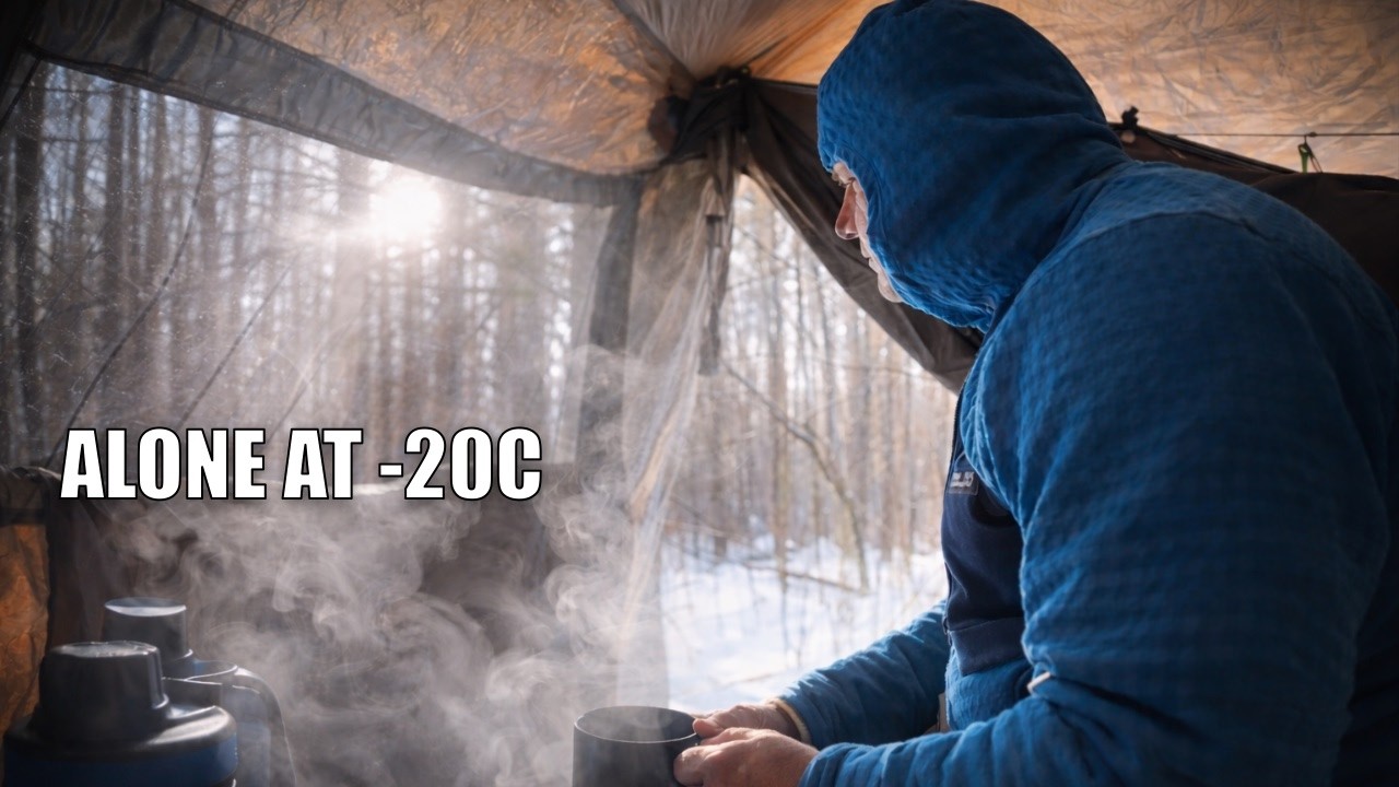 Alone in the Winter Woods | Hammock Hot Tent at  -20°C