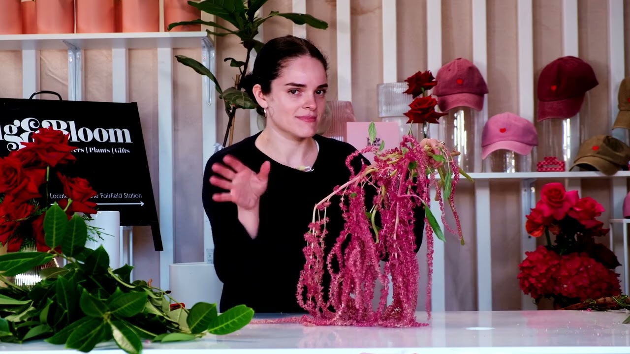 Flower Club Tutorial: Amaranthus, Laurel & Pink Ice Protea