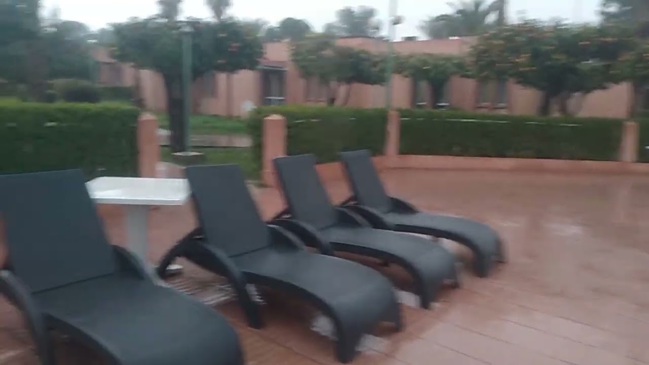 امطار الخير من داخل مركز  الاصطياف كهرما مراكش