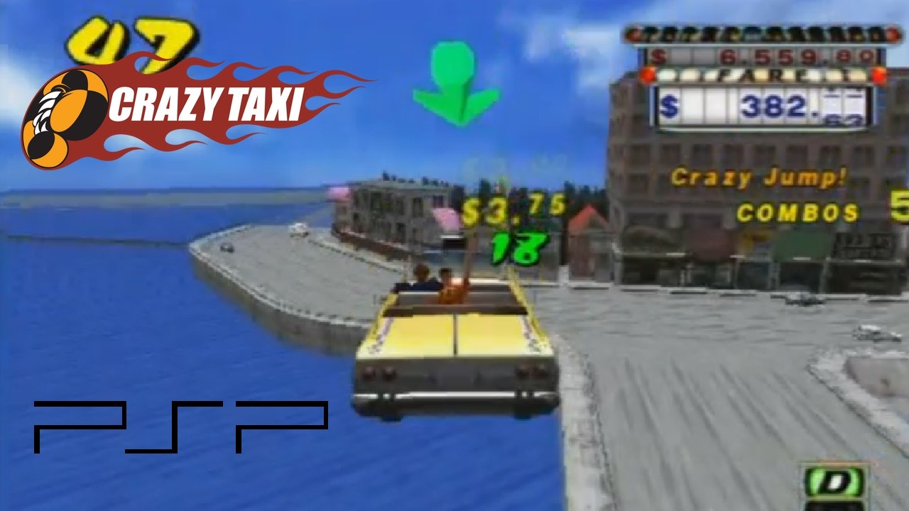 Crazy Taxi playthrough (PSP) (1CC)