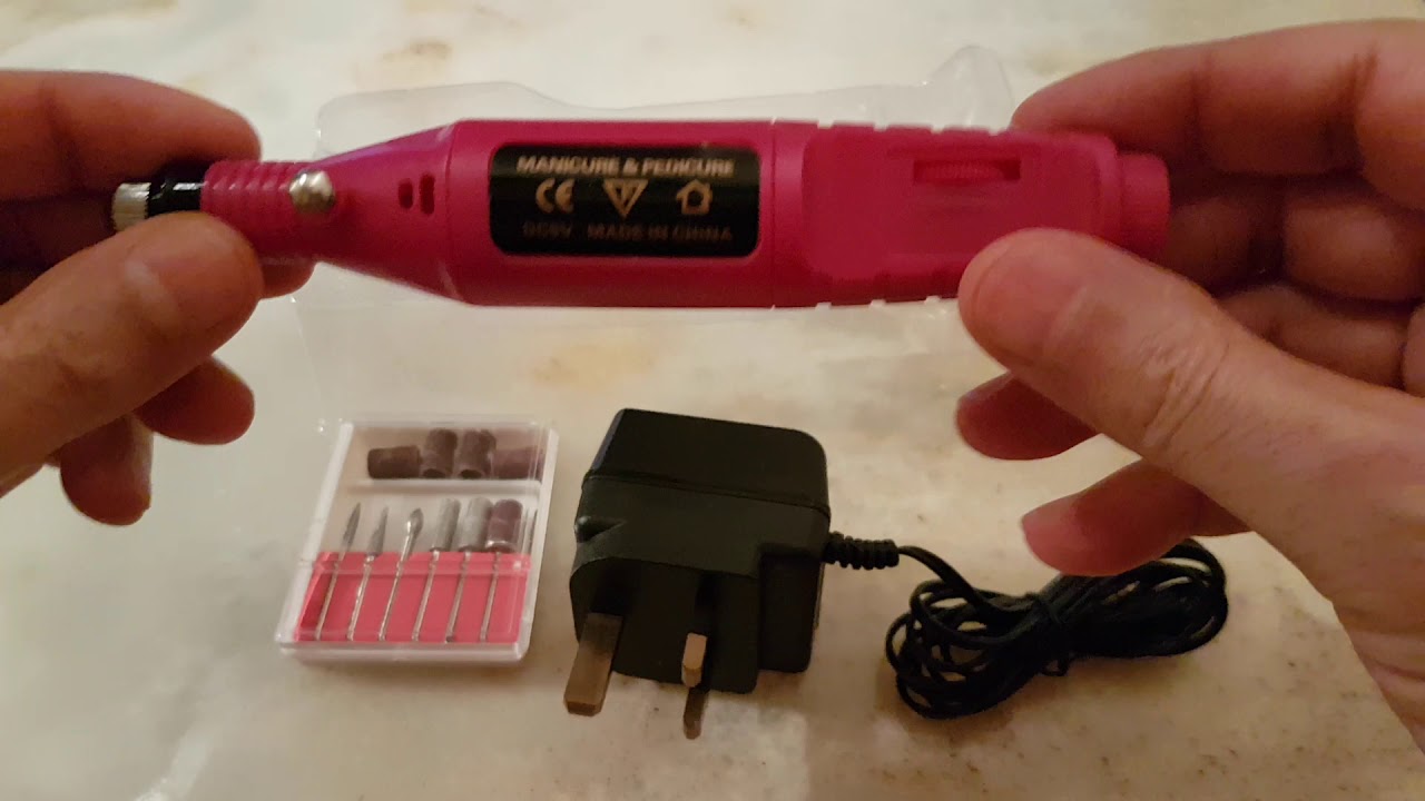 Electric Manicure & Pedicure variable speed 9V rotary tool review & inside look