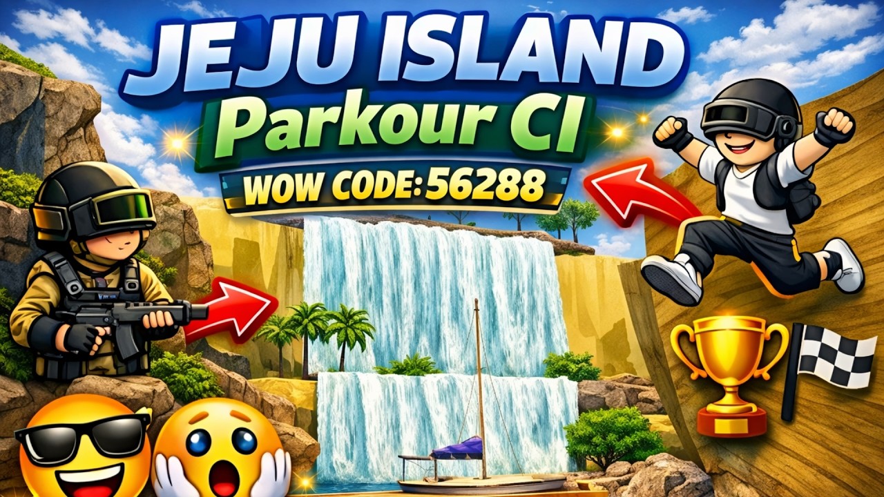 JEJU ISLAND Parkour Cl 🔥 BGMI WOW Mode 😱 | Easy to Hard Parkour | Code 56288