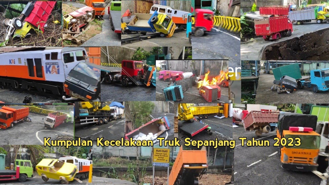Deretan Kecelakaan Truk Sepanjang Tahun 2023 versi miniatur