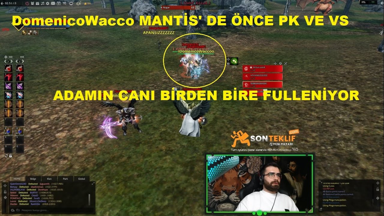 DomenicoWacco | Mantis' de Pk Sonrası Sağlam Okçu İle Vs Atıyor | Char Düşmüyor Diyor :D|Rise Online